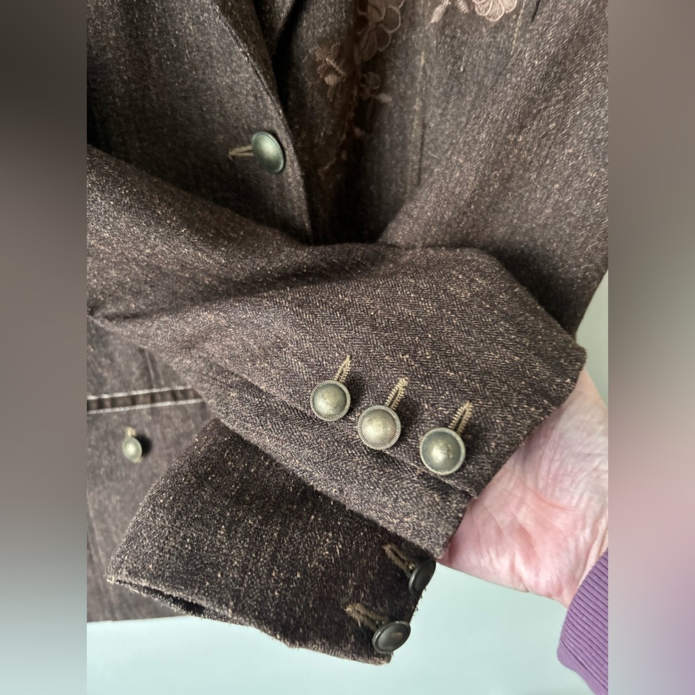 90s embroidered blazer - Picture 4 of 14